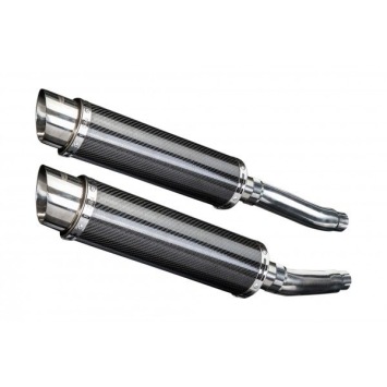 Delkevic slip-on kit Round Carbon 350mm zonder e-keur - TRX850 (1996-1999)