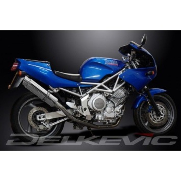 Delkevic slip-on kit Round RVS 350mm - TRX850 (1995-1999)