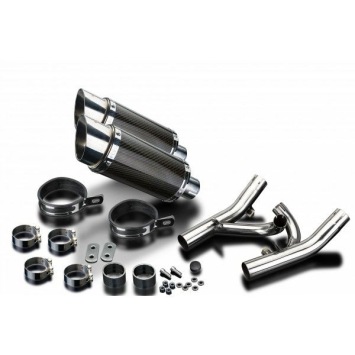 Delkevic slip-on kit Round Carbon 200mm zonder e-keur - V-Max 1700 (2009-2016)