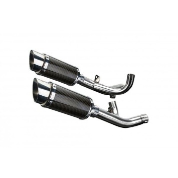 Delkevic slip-on kit Round Carbon 200mm zonder e-keur - V-Max 1700 (2009-2016)