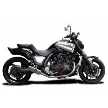 Delkevic slip-on kit Round RVS 200mm zonder e-keur - V-Max 1700 (2009-2016)