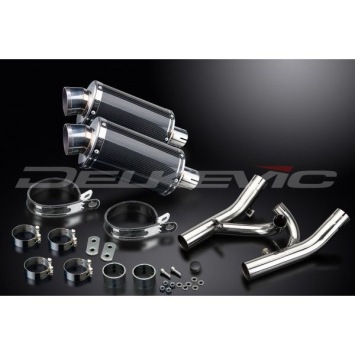 Delkevic slip-on kit Oval Carbon 225mm zonder e-keur - V-Max 1700 (2009-2016)