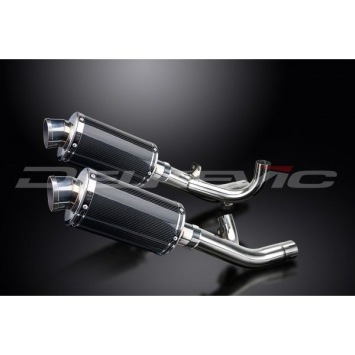 Delkevic slip-on kit Oval Carbon 225mm zonder e-keur - V-Max 1700 (2009-2016)