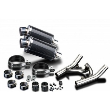 Delkevic slip-on kit Oval Carbon 225mm zonder e-keur - V-Max 1700 (2009-2016)