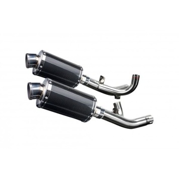 Delkevic slip-on kit Oval Carbon 225mm zonder e-keur - V-Max 1700 (2009-2016)