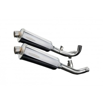 Delkevic slip-on kit Oval RVS 350mm zonder e-keur - V-Max 1700 (2009-2016)