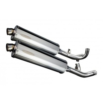 Delkevic slip-on kit Oval RVS 450mm zonder e-keur - V-Max 1700 (2009-2016)