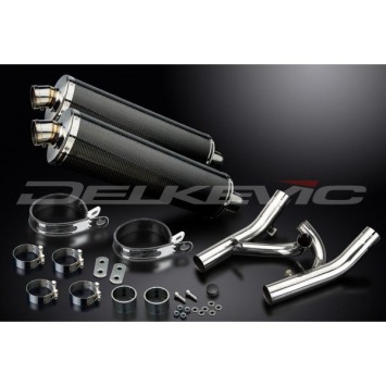 Delkevic slip-on kit Oval Carbon 450mm zonder e-keur - V-Max 1700 (2009-2016)