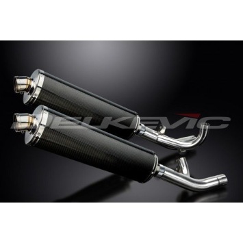 Delkevic slip-on kit Oval Carbon 450mm zonder e-keur - V-Max 1700 (2009-2016)