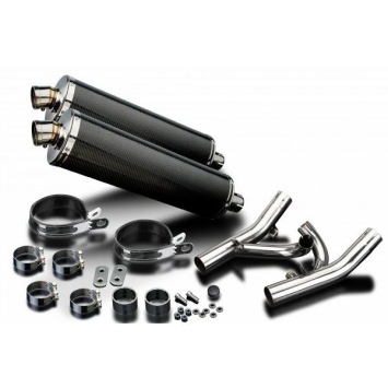 Delkevic slip-on kit Oval Carbon 450mm zonder e-keur - V-Max 1700 (2009-2016)