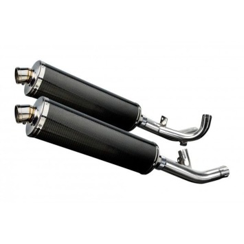 Delkevic slip-on kit Oval Carbon 450mm zonder e-keur - V-Max 1700 (2009-2016)