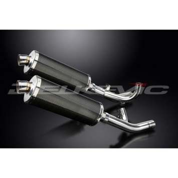 Delkevic slip-on kit Oval Carbon 350mm zonder e-keur - V-Max 1700 (2009-2016)