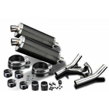 Delkevic slip-on kit Oval Carbon 350mm zonder e-keur - V-Max 1700 (2009-2016)