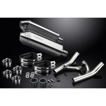 Delkevic slip-on kit Tri-Oval RVS 320mm zonder e-keur - V-Max 1700 (2009-2016)