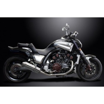 Delkevic slip-on kit Tri-Oval RVS 320mm zonder e-keur - V-Max 1700 (2009-2016)