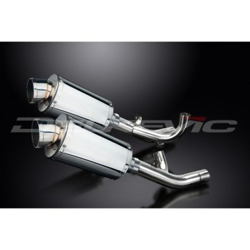 Delkevic slip-on kit Oval RVS 225mm zonder e-keur - V-Max 1700 (2009-2016)