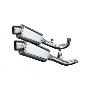 Delkevic slip-on kit Oval RVS 225mm zonder e-keur - V-Max 1700 (2009-2016)