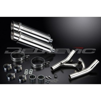 Delkevic slip-on kit Round RVS 350mm zonder e-keur - V-Max 1700 (2009-2016)