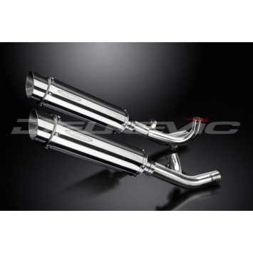 Delkevic slip-on kit Round RVS 350mm zonder e-keur - V-Max 1700 (2009-2016)