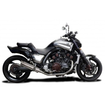 Delkevic slip-on kit Round RVS 350mm zonder e-keur - V-Max 1700 (2009-2016)