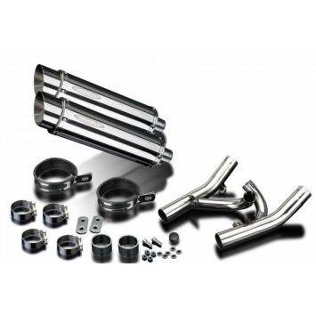 Delkevic slip-on kit Round RVS 350mm zonder e-keur - V-Max 1700 (2009-2016)