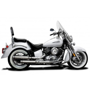 Delkevic slip-on kit Round RVS 410mm - XVS1100 Dragstar(1998-2009)