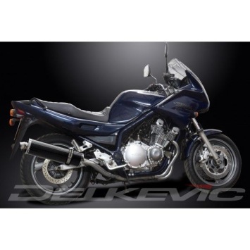 Delkevic volledig systeem Oval Carbon 450mm zonder e-keur - XJ900S DIVERSION (1994-2003)