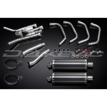 Delkevic volledig systeem Oval Carbon 350mm zonder e-keur - XJ900S DIVERSION (1994-2003)
