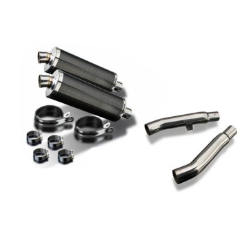 Delkevic slip-on kit Oval Carbon 350mm zonder e-keur - XJ900S DIVERSION (1994-2003)