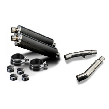 Delkevic slip-on kit Oval Carbon 450mm zonder e-keur - XJ900S DIVERSION (1994-2003)