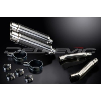 Delkevic slip-on kit Round Carbon 350mm zonder e-keur - XJ900S DIVERSION (1994-2003)