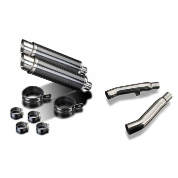 Delkevic slip-on kit Round Carbon 350mm zonder e-keur - XJ900S DIVERSION (1994-2003)