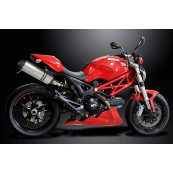 Delkevic slip-on kit X-Oval Titanium 343mm zonder e-keur - Monster 796 (2011-2014)