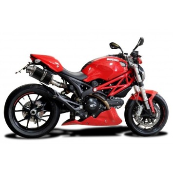 Delkevic slip-on kit Oval Carbon 225mm zonder e-keur - Monster 796 (2011-2014)