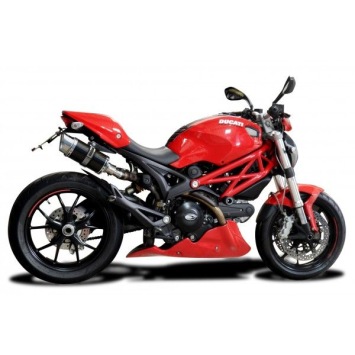 Delkevic slip-on kit Round Carbon 200mm zonder e-keur - Monster 796 (2011-2014)