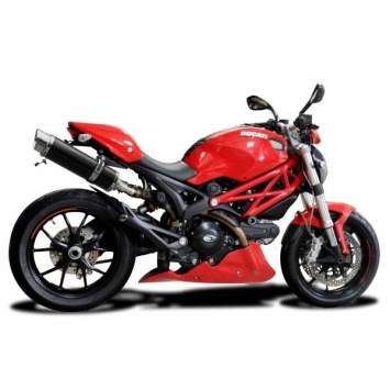 Delkevic slip-on kit Round Carbon 350mm zonder e-keur - MONSTER 796 2011-2014