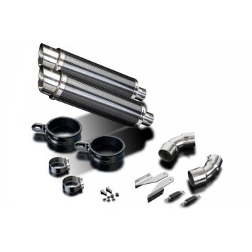 Delkevic slip-on kit Round Carbon 350mm zonder e-keur - MONSTER 796 2011-2014