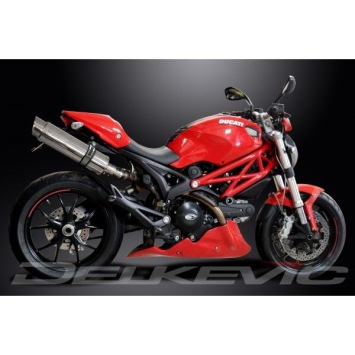 Delkevic slip-on kit Round RVS 350mm zonder e-keur - Monster 796 (2011-2014)