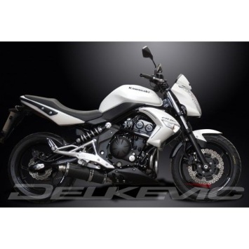 Delkevic volledig systeem Oval Carbon 350mm zonder e-keur - ER6N/F (2006-2011)