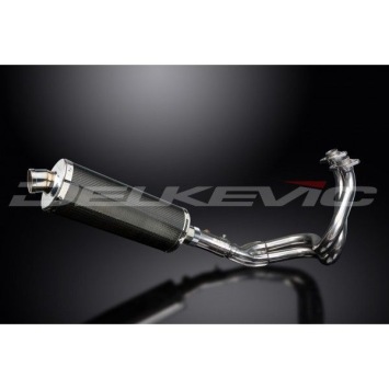 Delkevic volledig systeem Oval Carbon 350mm zonder e-keur - ER6N/F (2006-2011)