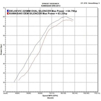 Delkevic volledig systeem Oval RVS 225mm zonder e-keur - ER6N/F (2012-2016)