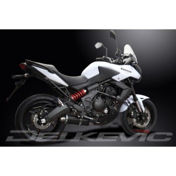 Delkevic volledig systeem Oval Carbon 350mm zonder e-keur - KLE650 VERSYS (2007-2014)