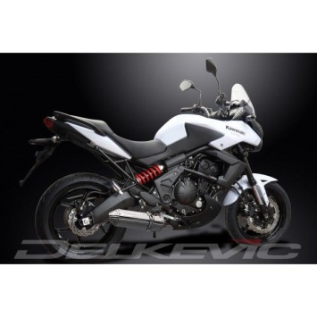 Delkevic volledig systeem Tri-Oval RVS 320mm zonder e-keur - KLE650 VERSYS (2007-2014)