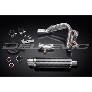 Delkevic volledig systeem Round Carbon 350mm zonder e-keur - KLE650 VERSYS (2007-2014)