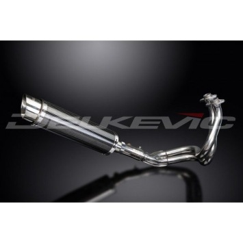 Delkevic volledig systeem Round Carbon 350mm zonder e-keur - KLE650 VERSYS (2007-2014)