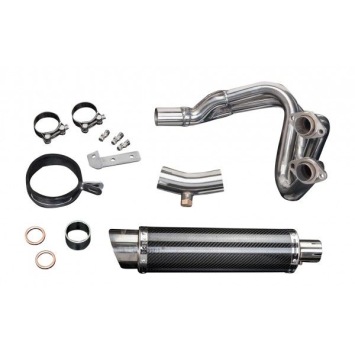 Delkevic volledig systeem Round Carbon 350mm zonder e-keur - KLE650 VERSYS (2007-2014)