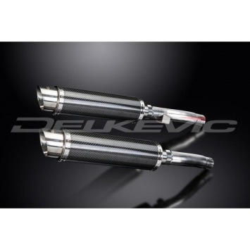 Delkevic slip-on kit Round Carbon 350mm zonder e-keur - Zephyr 1100 ZR1100B (1996-1997)