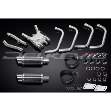 Delkevic Auspuffanlage Round Carbon 200mm ohne EG-BE - XJR1200 (1995-1998)