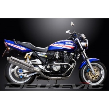 Delkevic volledig systeem Oval RVS 450mm zonder e-keur - XJR1200 (1995-1998)