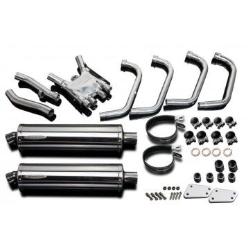 Delkevic volledig systeem Oval RVS 450mm zonder e-keur - XJR1200 (1995-1998)